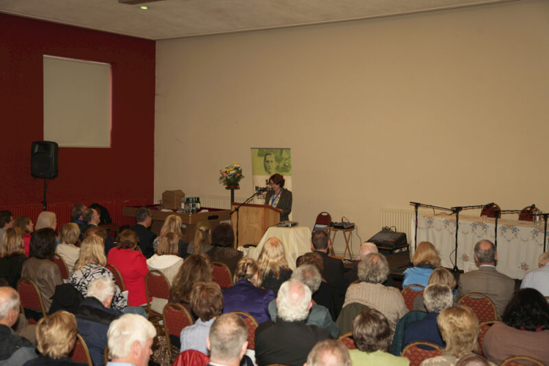 Susan McKay speaking at the opening of the 2015 Sean MacDiarmada Summer School in Kiltyclogher Co Leitrim