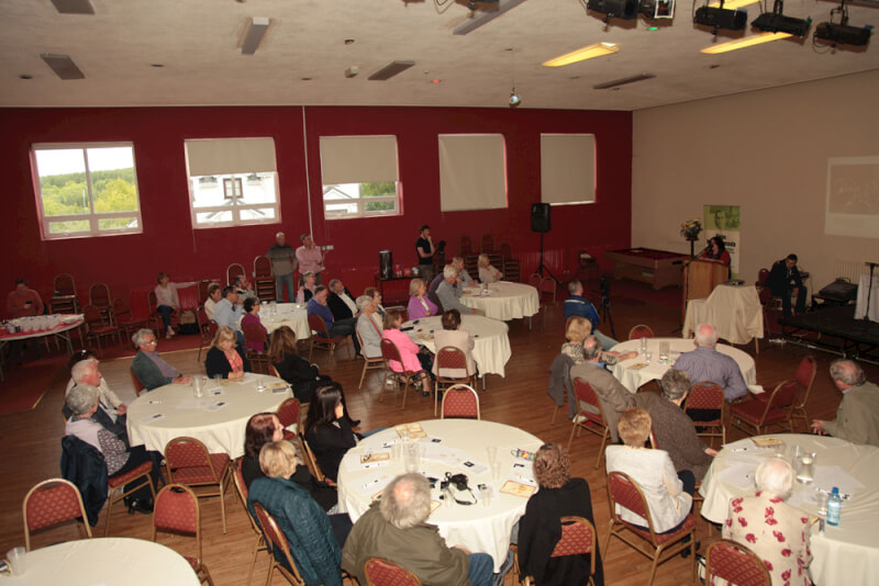Audience listening to Mary McAuliffe UCD speaking at the Sean MacDiarmada Summer School in Kiltyclogher Co Leitrim